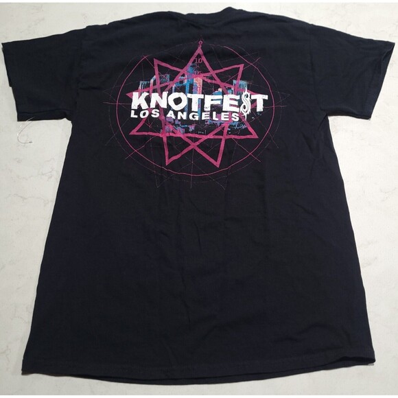 KNOTFEST 2021 Los Angeles SLIPKNOT Metal Band LA ‘21 Concert T Shirt Medium EUC - Picture 2 of 7